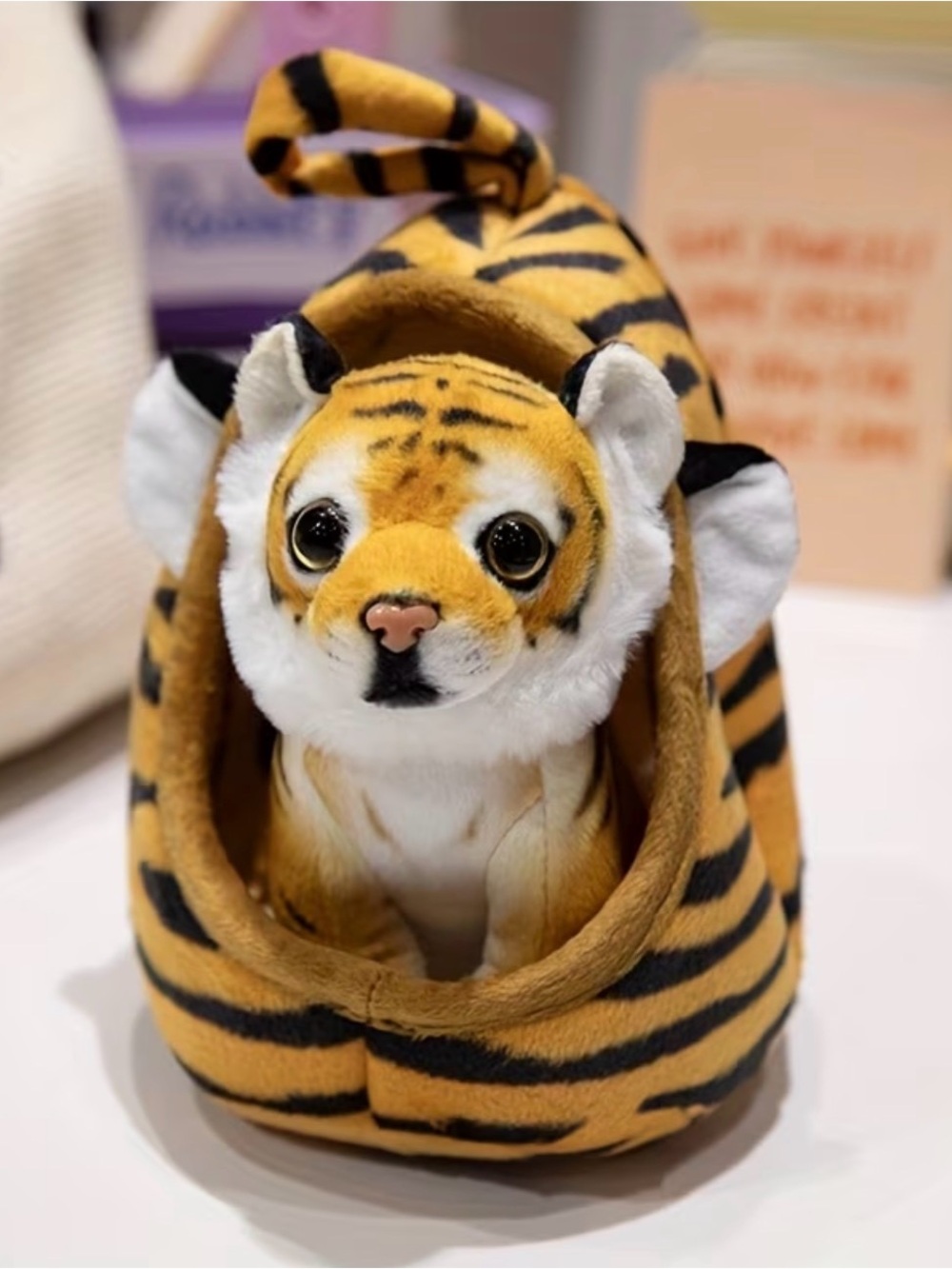 Plush Mini Tiger with Pet Bed Bootie
